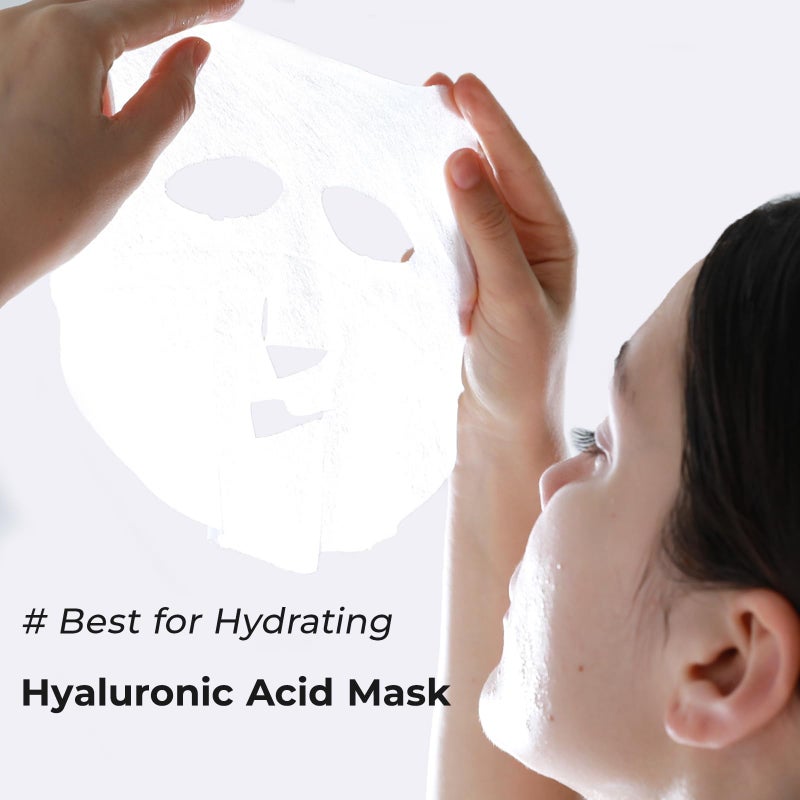 +WIS+ Hyaluronic Acid Face Mask 24 EA with Hyaluronic Acid Serum and Vitamin B5, Hydrating Facial Mask for Dry Skin, Anti-Aging Mask to Plump and Repair Dehydrated Skin, Safe on Sensitive Skin - Image 2